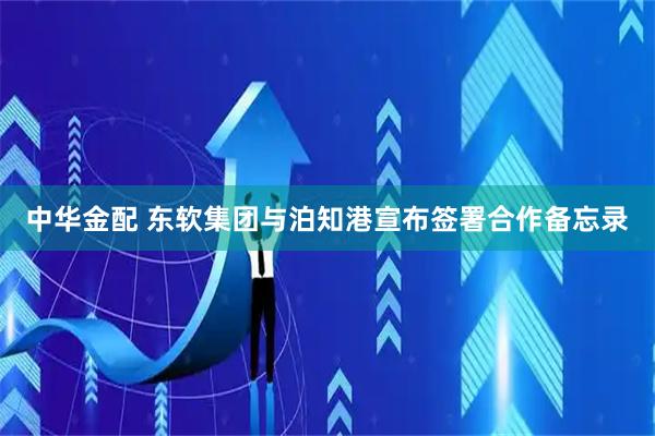 中华金配 东软集团与泊知港宣布签署合作备忘录