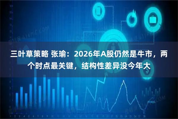 三叶草策略 张瑜：2026年A股仍然是牛市，两个时点最关键，结构性差异没今年大